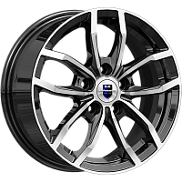 Литые диски Фрост (КС1048) 6.500xR15 5x112 DIA57.1 ET50 алмаз черный для Volkswagen Golf