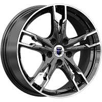 Литые диски Солар (КС875) 7.000xR17 5x114.3 DIA67.1 ET50 алмаз черный SK