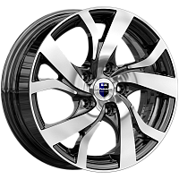 Литые диски Палермо (КС607) 6.500xR16 5x114.3 DIA67.1 ET40 алмаз черный для Toyota Auris