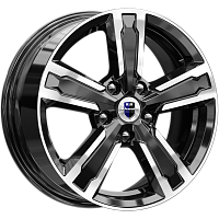 Литые диски Оклахома (КС998) 6.500xR16 5x112 DIA57.1 ET50 алмаз черный для Volkswagen Golf