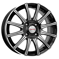 Литые диски Сиеста (КС477) 5.000xR13 4x98 DIA58.5 ET38 алмаз черный для Lada 2108 Samara