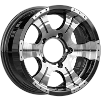 Литые диски Байконур (КС465М) 8.000xR16 6x139.7 DIA111.6 ET0 алмаз черный для Toyota Fj Cruiser