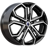 Литые диски Пандора (КС466) 8.500xR19 5x108 DIA67.1 ET35 алмаз черный для Citroen C6