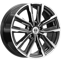 Литые диски Лацио (КС964) 7.500xR17 5x114.3 DIA66.1 ET40 алмаз черный