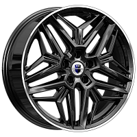 Литые диски Колумб (КС1038) 7.000xR19 5x112 DIA57.1 ET43 алмаз черный для Volkswagen Tiguan