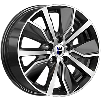 Литые диски Гамбит (КС961) 6.500xR16 5x108 DIA63.35 ET50 алмаз черный для Ford Focus