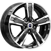 Литые диски Оклахома (КС998) 6.500xR16 5x114.3 DIA60.1 ET45 алмаз черный для Toyota Corolla Verso
