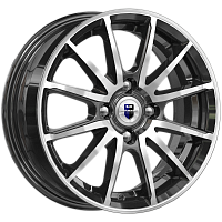 Литые диски Квант (КС960) 5.500xR14 4x100 DIA60.1 ET38 алмаз черный для Chery Amulet