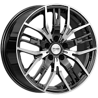 Литые диски Аскет (КС1072) 7.000xR17 5x114.3 DIA66.1 ET45 Блэк Джек для Infiniti